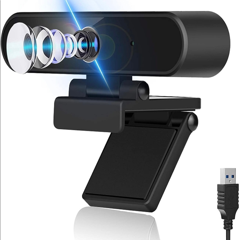 Webcam with Microphone, Computer Camera, 1080p HD Webcam